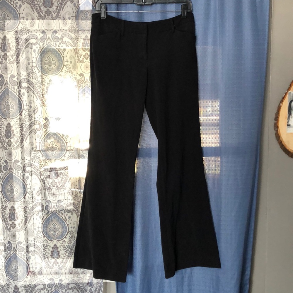 Black Boot-Cut Dress Pants